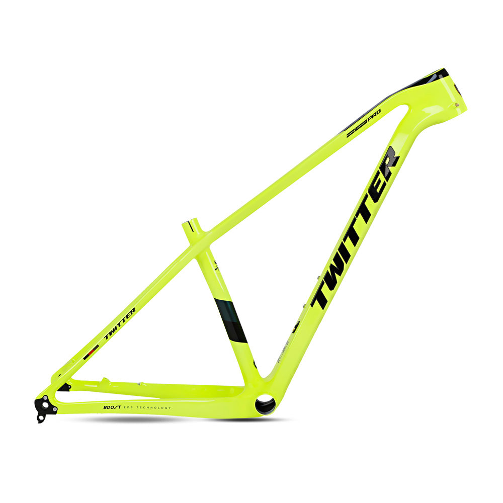 TWITTER WARRIOR Pro Carbon MTB Frame – T900 Mix, 29"/27.5", Thru axle +Lever, Gloss+UV Decals