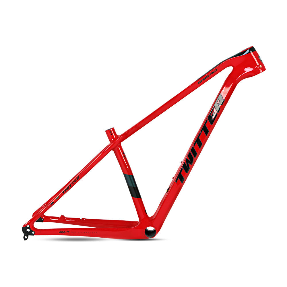 TWITTER WARRIOR Pro Carbon MTB Frame – T900 Mix, 29"/27.5", Thru axle +Lever, Gloss+UV Decals