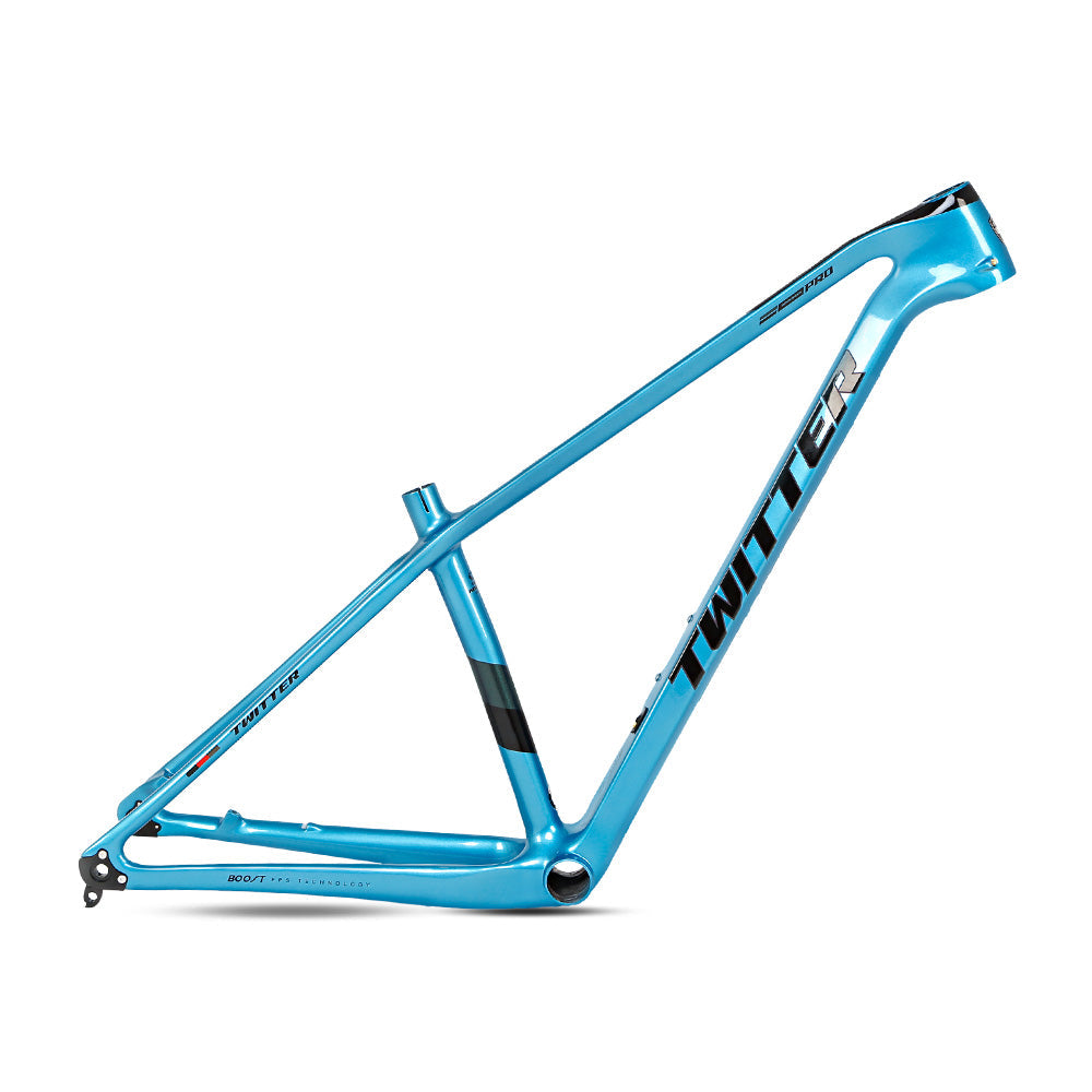 TWITTER WARRIOR Pro Carbon MTB Frame – T900 Mix, 29"/27.5", Thru axle  +Lever, Gloss+UV Decals
