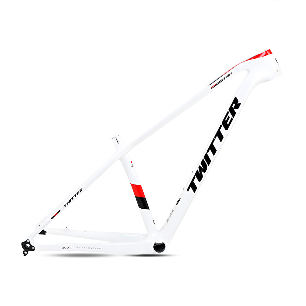 TWITTER WARRIOR Pro Carbon MTB Frame – T900 Mix, 29"/27.5", Thru axle  +Lever, Gloss+UV Decals