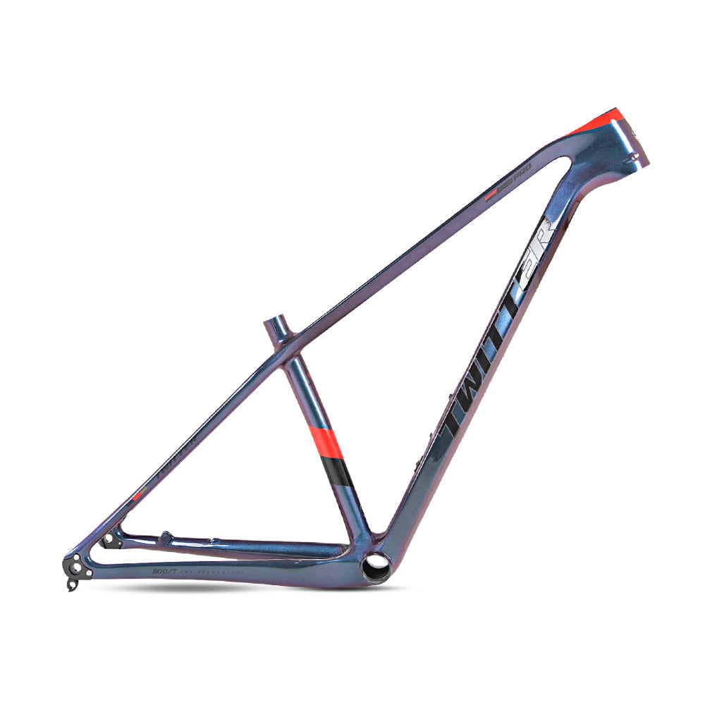 TWITTER WARRIOR Pro Carbon MTB Frame – T900 Mix, 29"/27.5", Thru axle  +Lever, Gloss+UV Decals